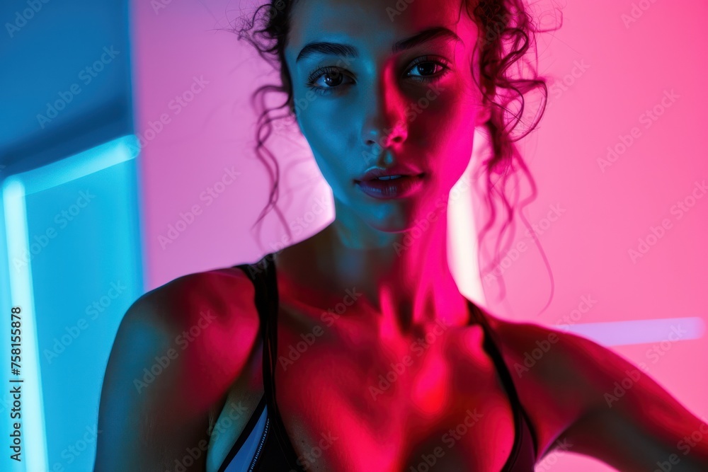 A fitness model blogger posing A fitness model blogger posing