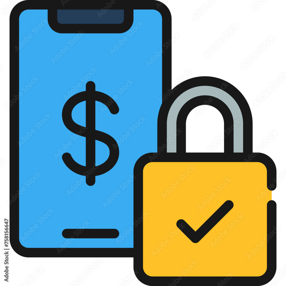 Secure Mobile Payment Icon Secure Mobile Payment Icon