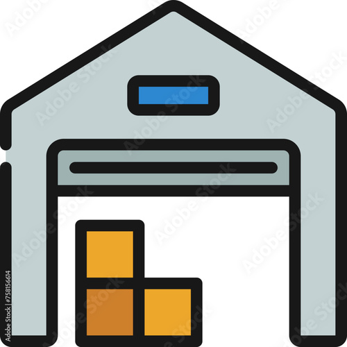 Parcels Warehouse Icon