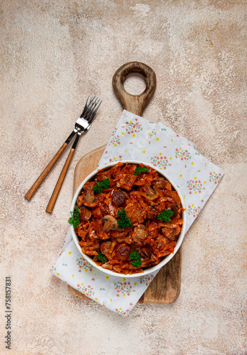 Bigos, bigus is a national Polish dish, made of cabbage and meat, stewed, homemade, no people, photo