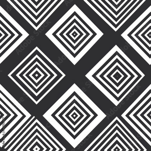Geometric Seamless Image Patterns in both Black and White