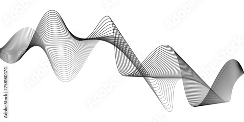 abstract Smooth wave  vector background layout design ,Futuristic technology and sound wave pattern. absteact modern wave line, photo