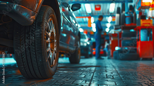 care maintenance and servicing, Tires in the auto repair service center