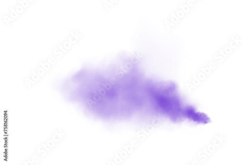 Purple smog clouds on floor. Fog or smoke. Isolated transparent special effect. Morning fog over land or water surface. Magic haze. PNG.


