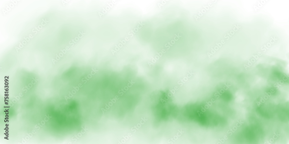 Fototapeta premium Green smog clouds on floor. Fog or smoke. Isolated transparent special effect. Morning fog over land or water surface. Magic haze. PNG.