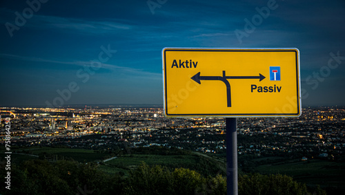 Signposts the direct way to Active versus Passive photo