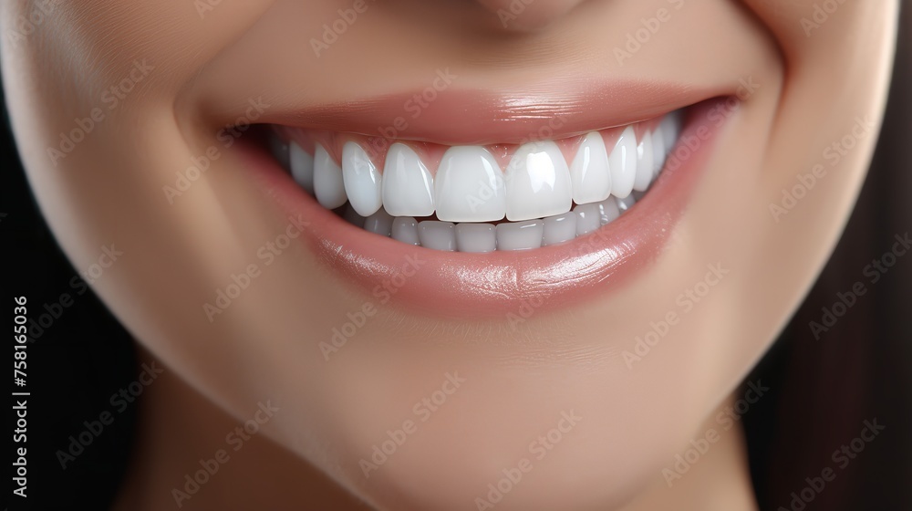 Obraz premium Charming Female Smile with Dazzling White Teeth