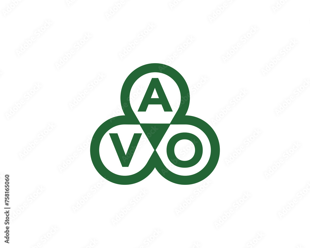 AVO logo design vector template AVO logo design vector template