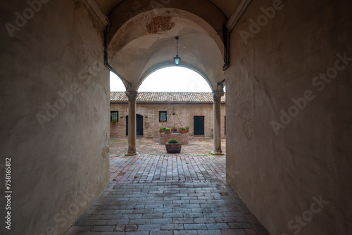 Palace Arched Court in Recanati (Italy) photo