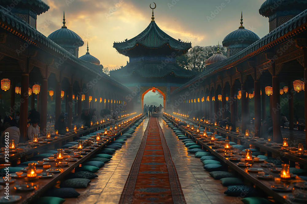 View of the temple - obrazy, fototapety, plakaty 
