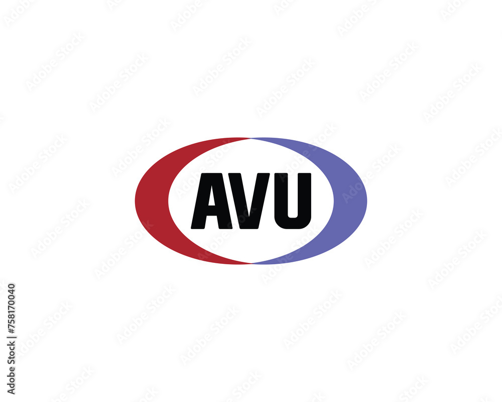 AVU logo design vector template AVU logo design vector template
