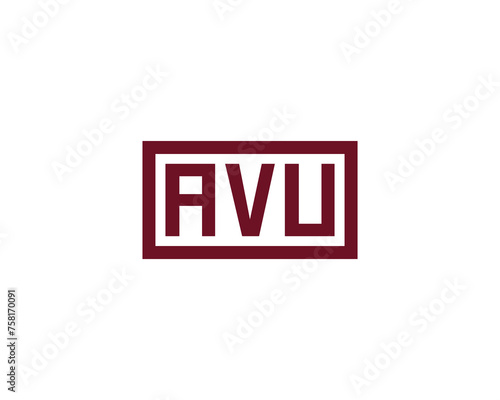 AVU logo design vector template photo