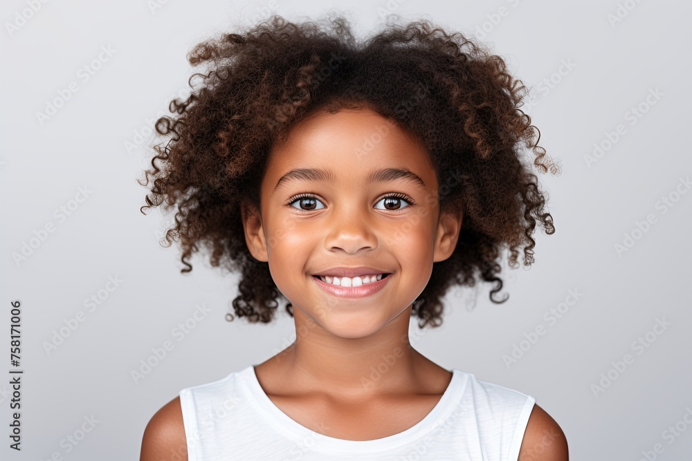 Beautiful young dark-skinned girl smiling, banner Beautiful young dark-skinned girl smiling, banner