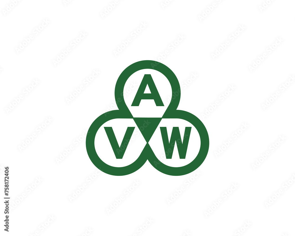 AVW logo design vector template AVW logo design vector template