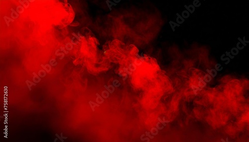abstract red smoke mist fog on a black background red smoke on a black background cloudiness mist or smog background red fog and smoke effect clouds of smoke or gas texture design element photo