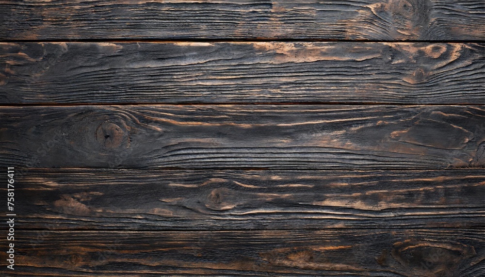 grunge dark wood plank texture background vintage black wooden board wall antique cracking old style background objects for furniture design painted weathered peeling table wood hardwood decoration - obrazy, fototapety, plakaty 