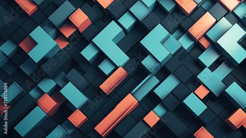 Geometric background with grid patterns