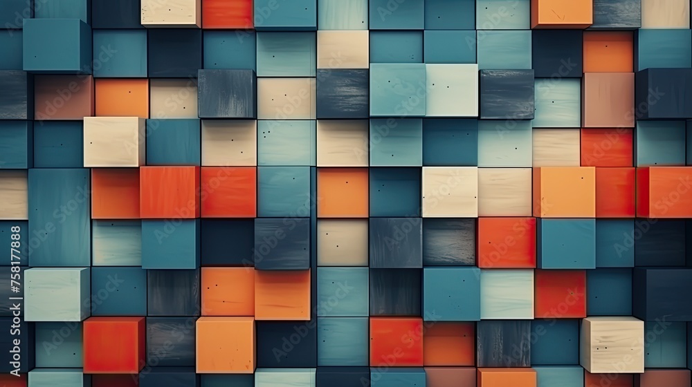Geometric background with square shaped elements Geometric background with square shaped elements