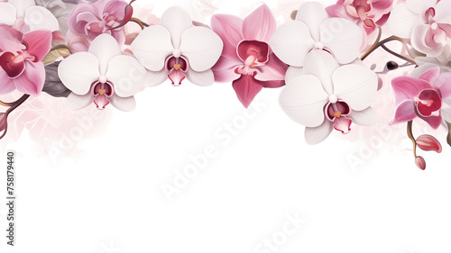 A close-up shot of a delicate floral arrangement forming an elegant frame, ideal for showcasing your text or logo
