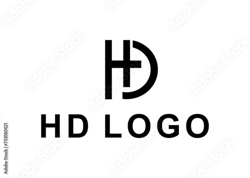 letter hd logo, design, Vector, illustration, creative icon, template