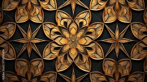 Geometric background with symmetrical patterns