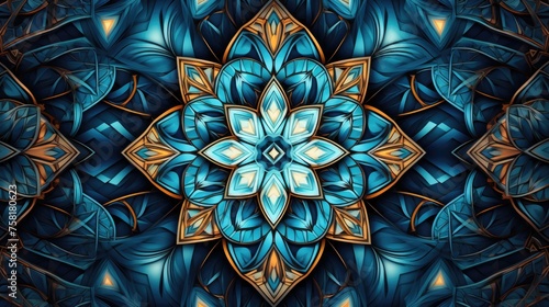 Geometric background with symmetrical patterns