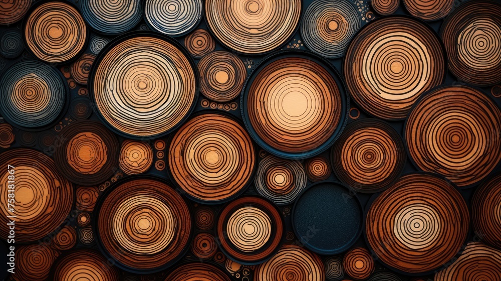 Geometric background with concentric circles Geometric background with concentric circles