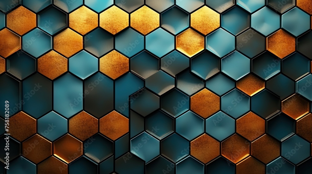 Geometric background with honeycomb patterns Geometric background with honeycomb patterns