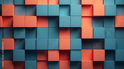 Geometric background with square shaped elements