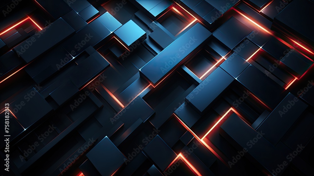 Geometric backgrounds with neon lines and intersecting planes Geometric backgrounds with neon lines and intersecting planes