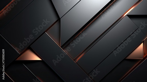 Techno style geometric background with metallic colors and smooth surfaces
