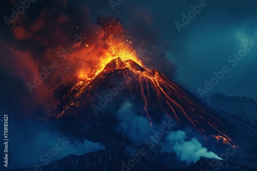 eruption  picture of the natural phenomena