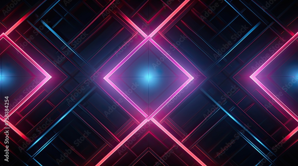 Geometric background with neon crossed lines Geometric background with neon crossed lines