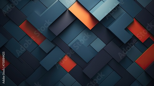 Geometric background with parallelogram shapes photo