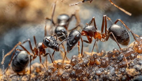 Generated image of ants on the ground © Alena Shelkovnikova