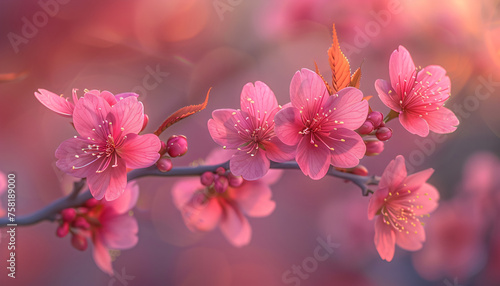 cherry blossom branch © Riverland Studio