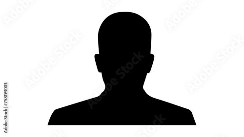 silhouette of a person, incognito icon in vector, simple incognito symbol, black human shape in vector