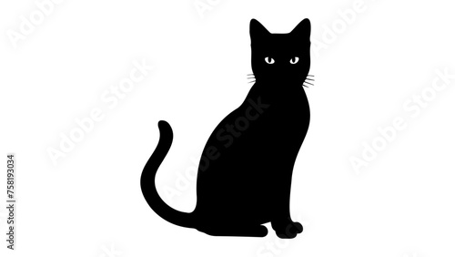 black cat vector shape