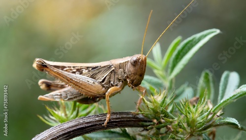 Generated image of grasshopper close up © Alena Shelkovnikova