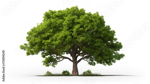 Photorealistic Green Wide Tree Cut Out - 8K Resolution  