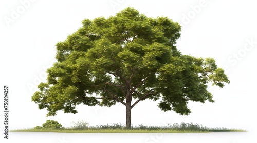 Photorealistic Green Wide Tree Cut Out - 8K Resolution  