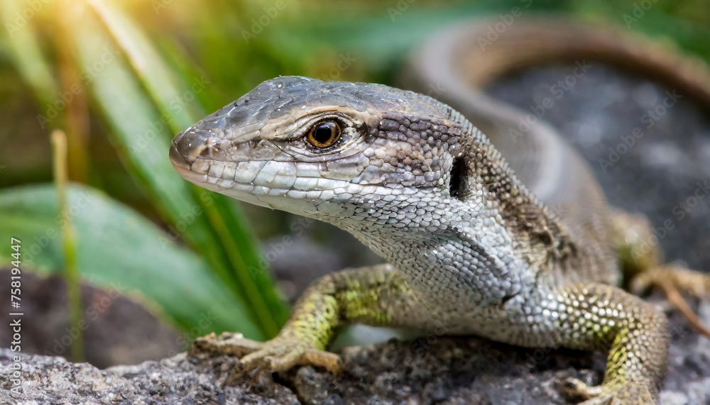 Fototapeta premium Generated image of lizard close up