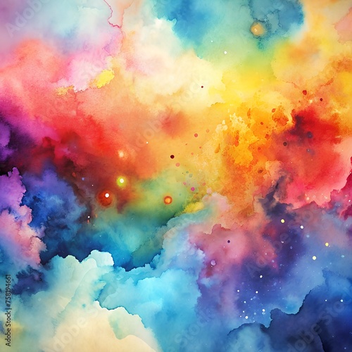 Abstract Watercolor Background: Colorful Splash for Artistic Projects