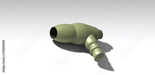 Hair dryer 3d design model graphical rendering illustration