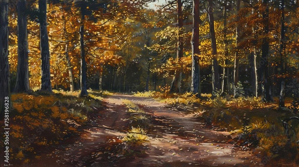 Idyllic autumn stroll: exploring the enchanting woodlands of new forest