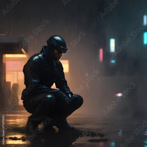 officer at night