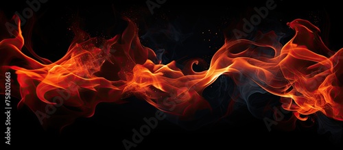 Intense Flames Burning Bright in the Dark: Dynamic Fire on a Black Background