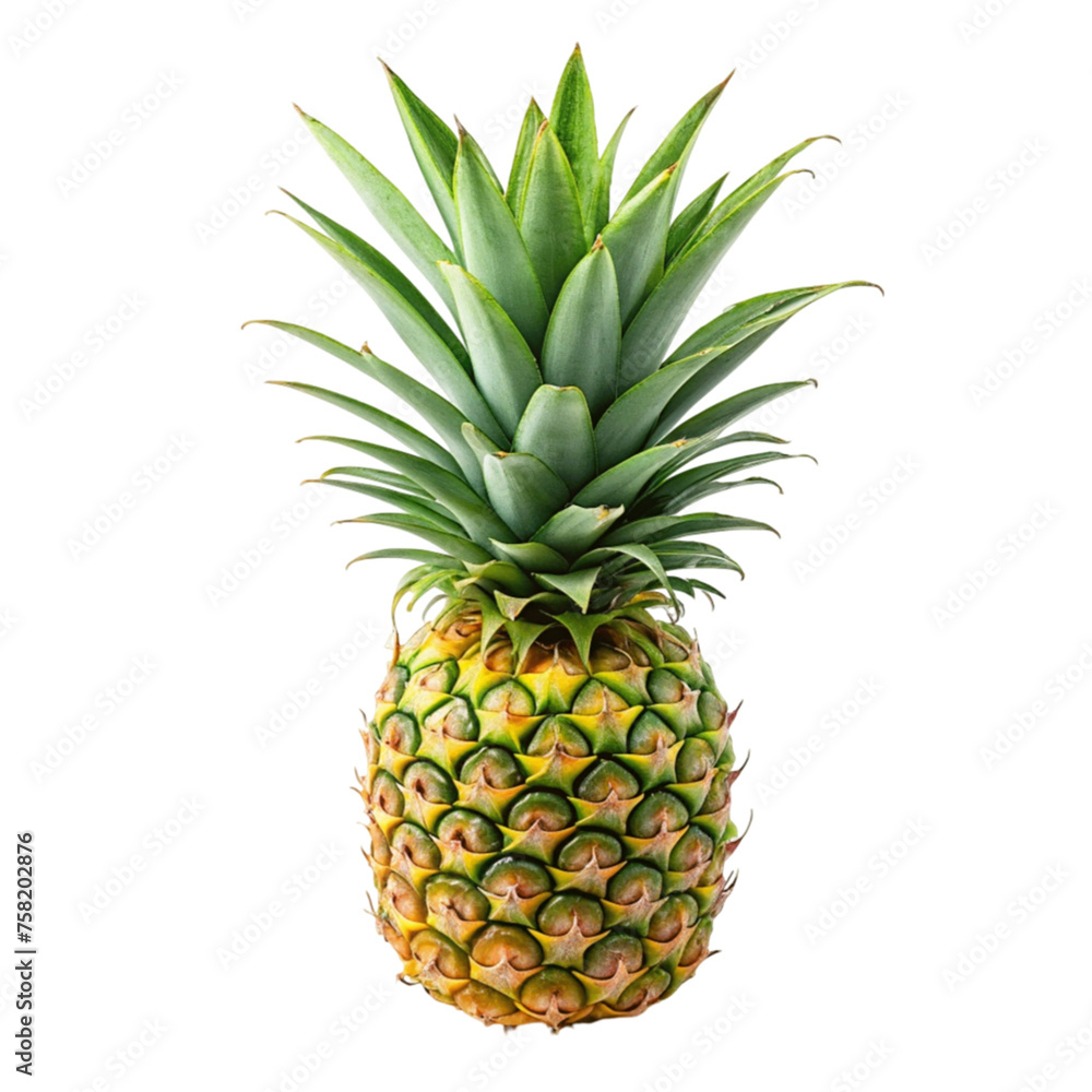Fresh pineapple with leaves isolated on Transparent background. Fresh pineapple with leaves isolated on Transparent background.
