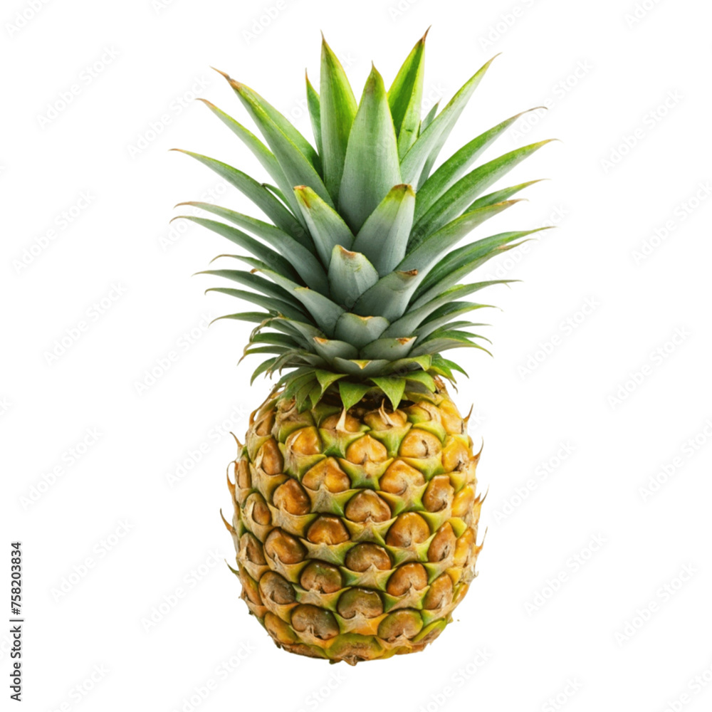 Fresh pineapple with leaves isolated on Transparent background. Fresh pineapple with leaves isolated on Transparent background.