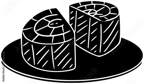 tuna illustration fish silhouette box logo can icon food outline metal tin fishing product preserve seafood container canned conserve shape sardine aluminum package for vector graphic background